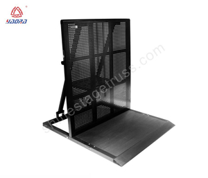 Barreras de seguridad para peatones de aluminio (soporte negro)